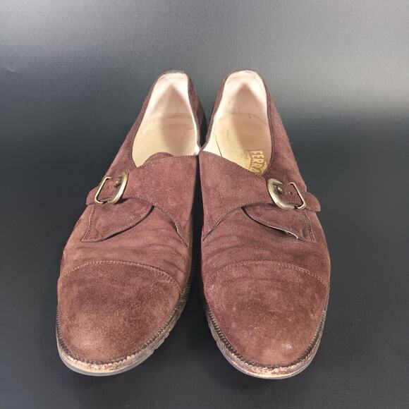 Salvatore Ferragamo Women's Flats Monk Strap Suede | 10 AAAA - Picture 3 of 16